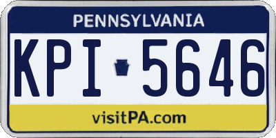 PA license plate KPI5646