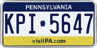PA license plate KPI5647