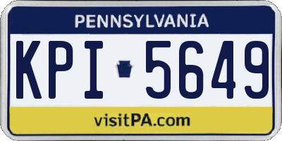 PA license plate KPI5649