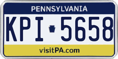 PA license plate KPI5658