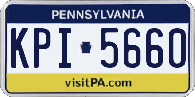 PA license plate KPI5660