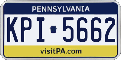 PA license plate KPI5662