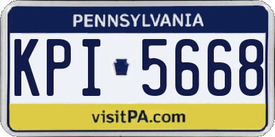 PA license plate KPI5668