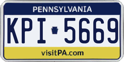 PA license plate KPI5669
