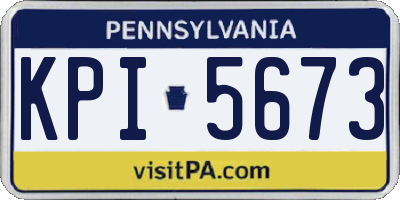 PA license plate KPI5673