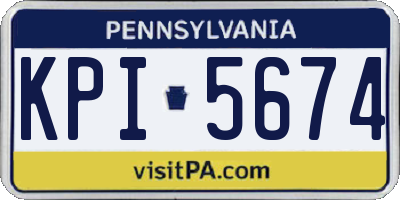 PA license plate KPI5674