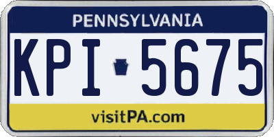 PA license plate KPI5675