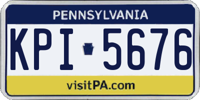 PA license plate KPI5676