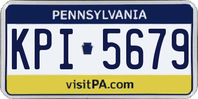 PA license plate KPI5679