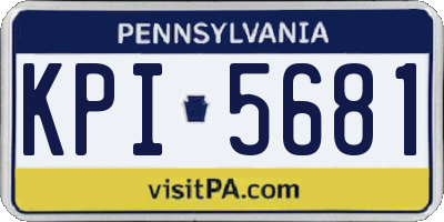 PA license plate KPI5681