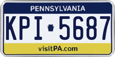 PA license plate KPI5687