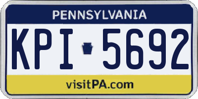 PA license plate KPI5692