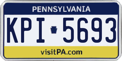 PA license plate KPI5693