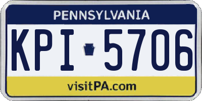 PA license plate KPI5706