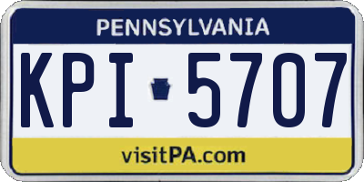 PA license plate KPI5707