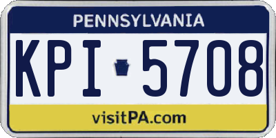 PA license plate KPI5708