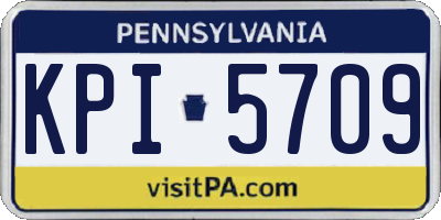 PA license plate KPI5709