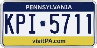 PA license plate KPI5711