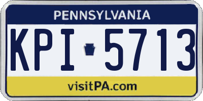PA license plate KPI5713