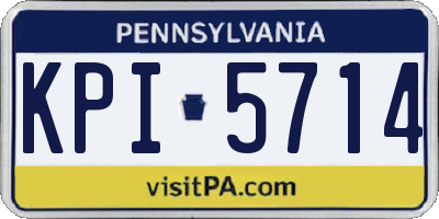 PA license plate KPI5714