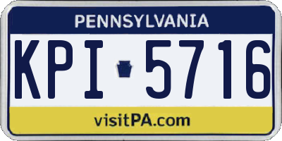 PA license plate KPI5716