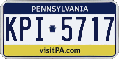 PA license plate KPI5717