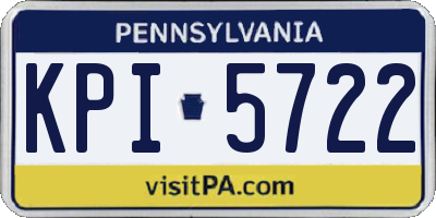 PA license plate KPI5722