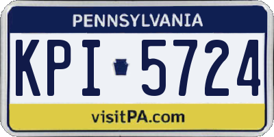 PA license plate KPI5724