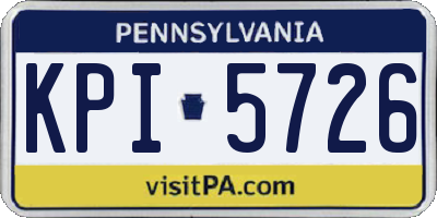 PA license plate KPI5726
