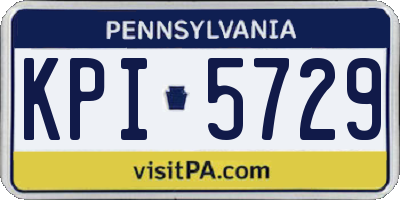 PA license plate KPI5729