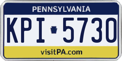 PA license plate KPI5730