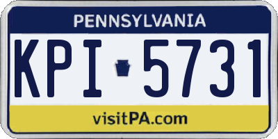 PA license plate KPI5731