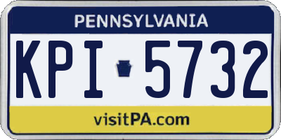 PA license plate KPI5732