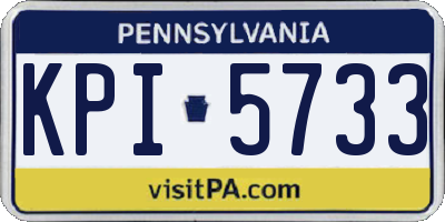 PA license plate KPI5733