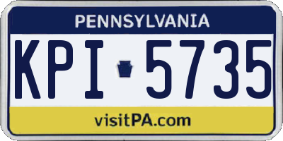 PA license plate KPI5735