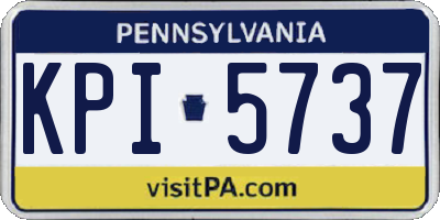 PA license plate KPI5737