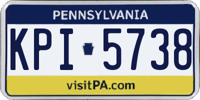 PA license plate KPI5738