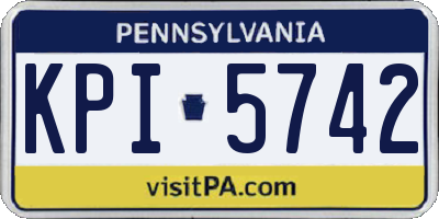 PA license plate KPI5742