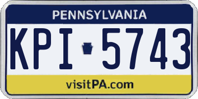 PA license plate KPI5743