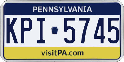 PA license plate KPI5745