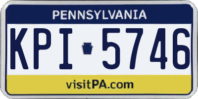 PA license plate KPI5746