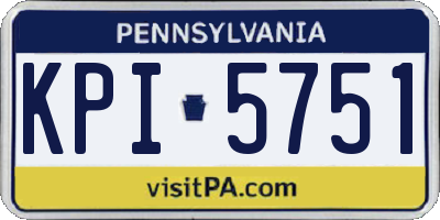 PA license plate KPI5751