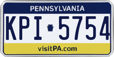 PA license plate KPI5754