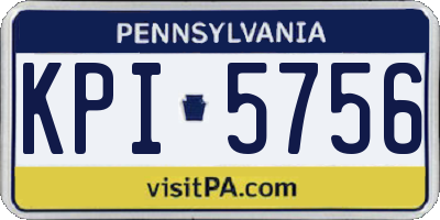PA license plate KPI5756