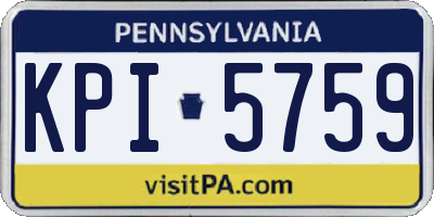 PA license plate KPI5759