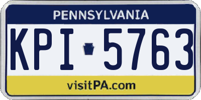 PA license plate KPI5763