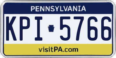 PA license plate KPI5766