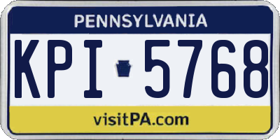 PA license plate KPI5768