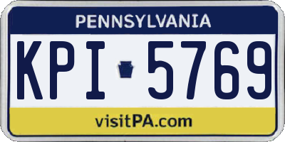 PA license plate KPI5769