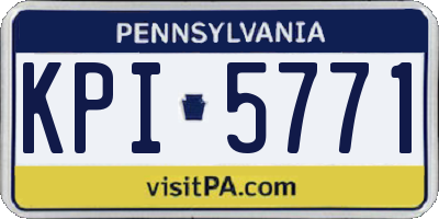 PA license plate KPI5771